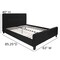 Merrick Lane Clarendon Platform Bed Contemporary Tufted Upholstered Platform Bed with Footboard